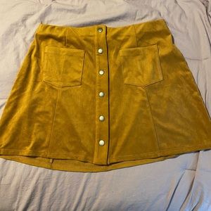Camel Suede Skirt